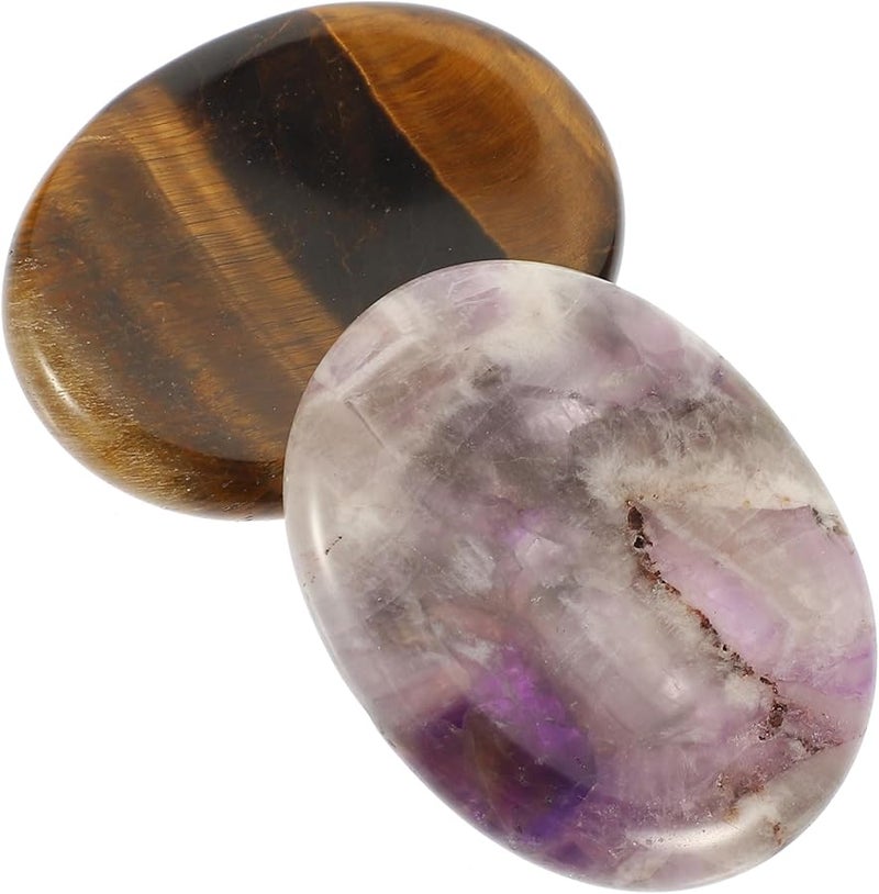 Amethyst Thumb Worry Stones For Stress Relief Meditation And Home Decor - Image 1